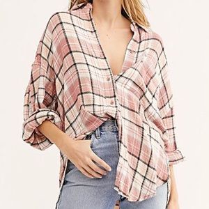 NWT WE THE FREE HIDDEN VALLEY PLAID SHIRT XL